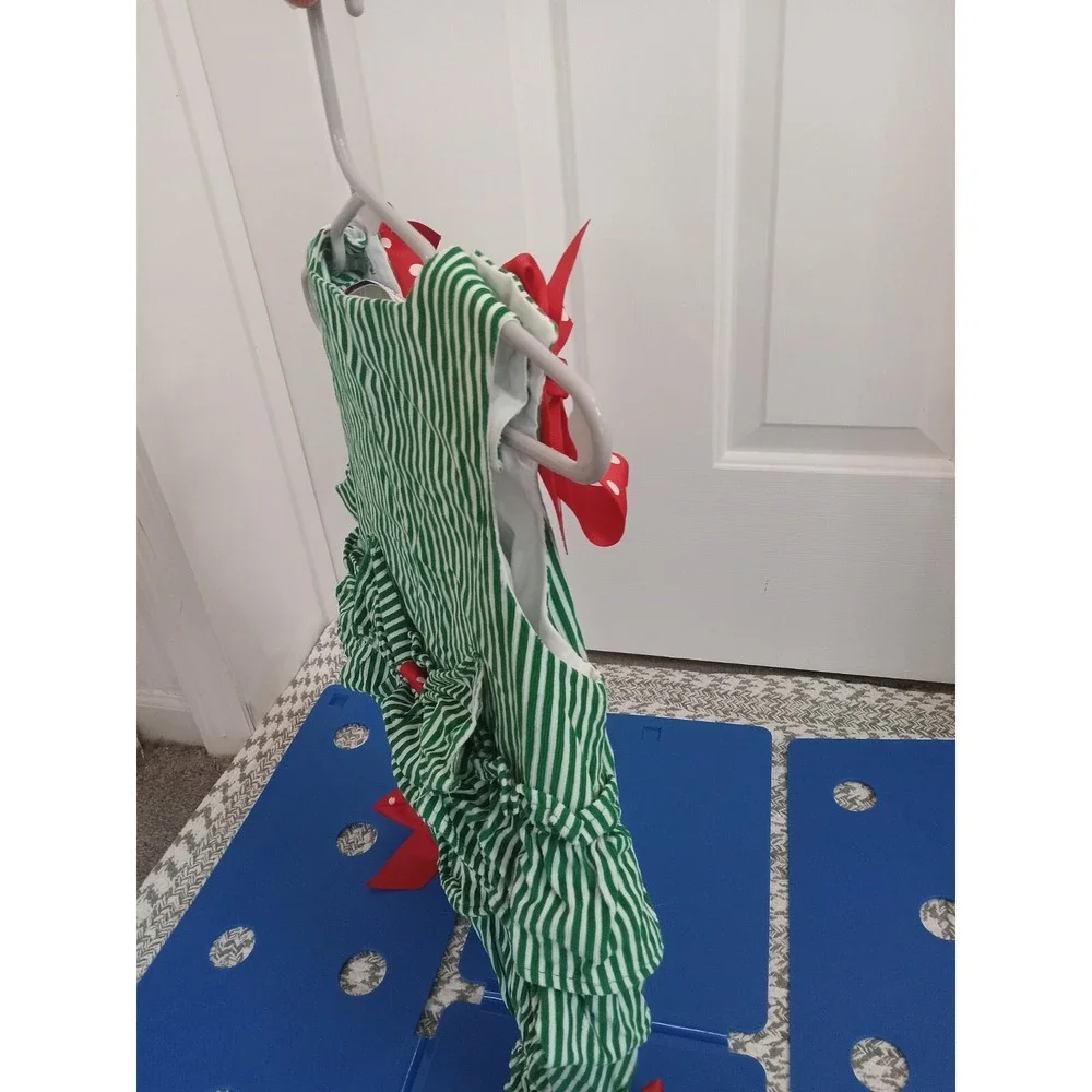 Bailey Boys Vintage Infant Romper  Santa 12 Month‎ Ruffle In Back Christmas